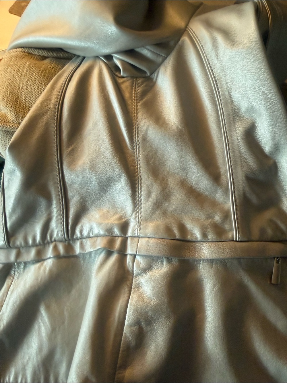 Like new WHBM Women's Leather Jacket - Picture 8 of 9
